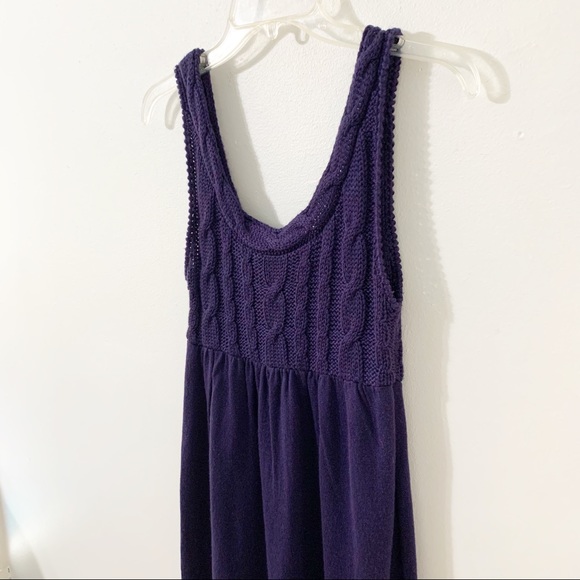 DIVIDED by H&M Sleeveless Knit Dress with Cable Knit Bodice Scoop Neck and Back - Picture 2 of 11